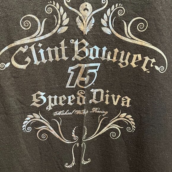 New NASCAR Clint Bowyer #15 Ladies sz. Medium Short Sleeve T-Shirt - Picture 3 of 7
